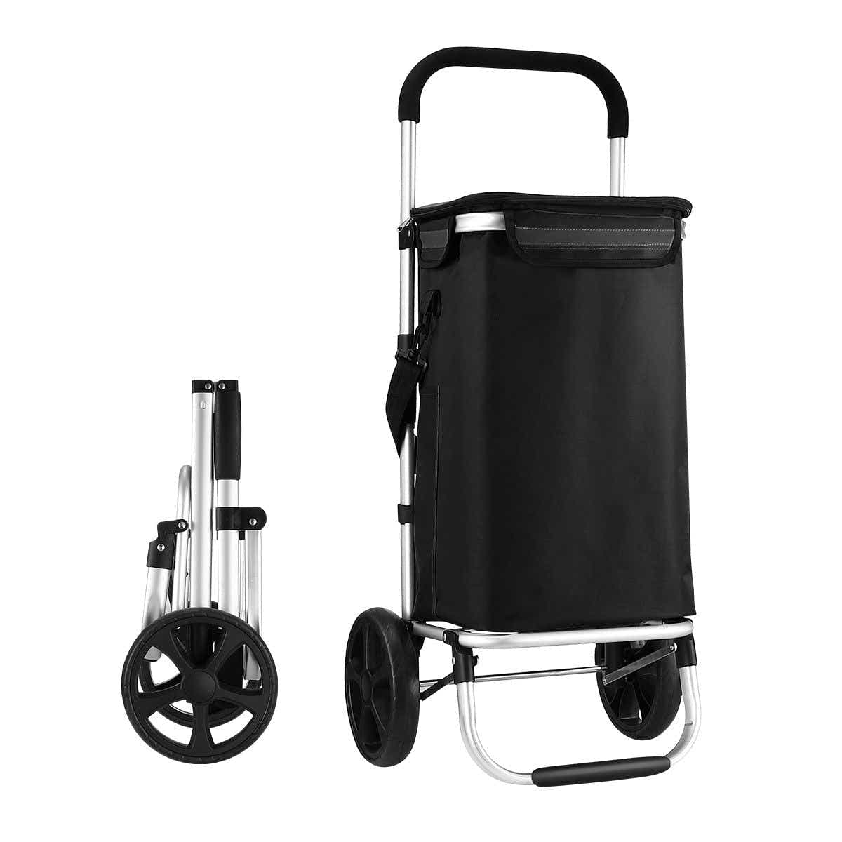 DS BD Shopping Cart Foldable Trolley Grocery Bag Waterproof Aluminium Black