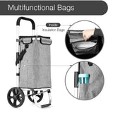 DS BD Shopping Cart Foldable Waterproof Aluminium Storage Market Granny Grey