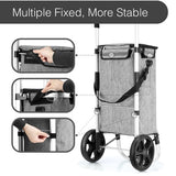 DS BD Shopping Cart Foldable Waterproof Aluminium Storage Market Granny Grey