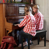 DS BD Melodic Wood Duet Piano Bench Keyboard Stool Seat with Storage