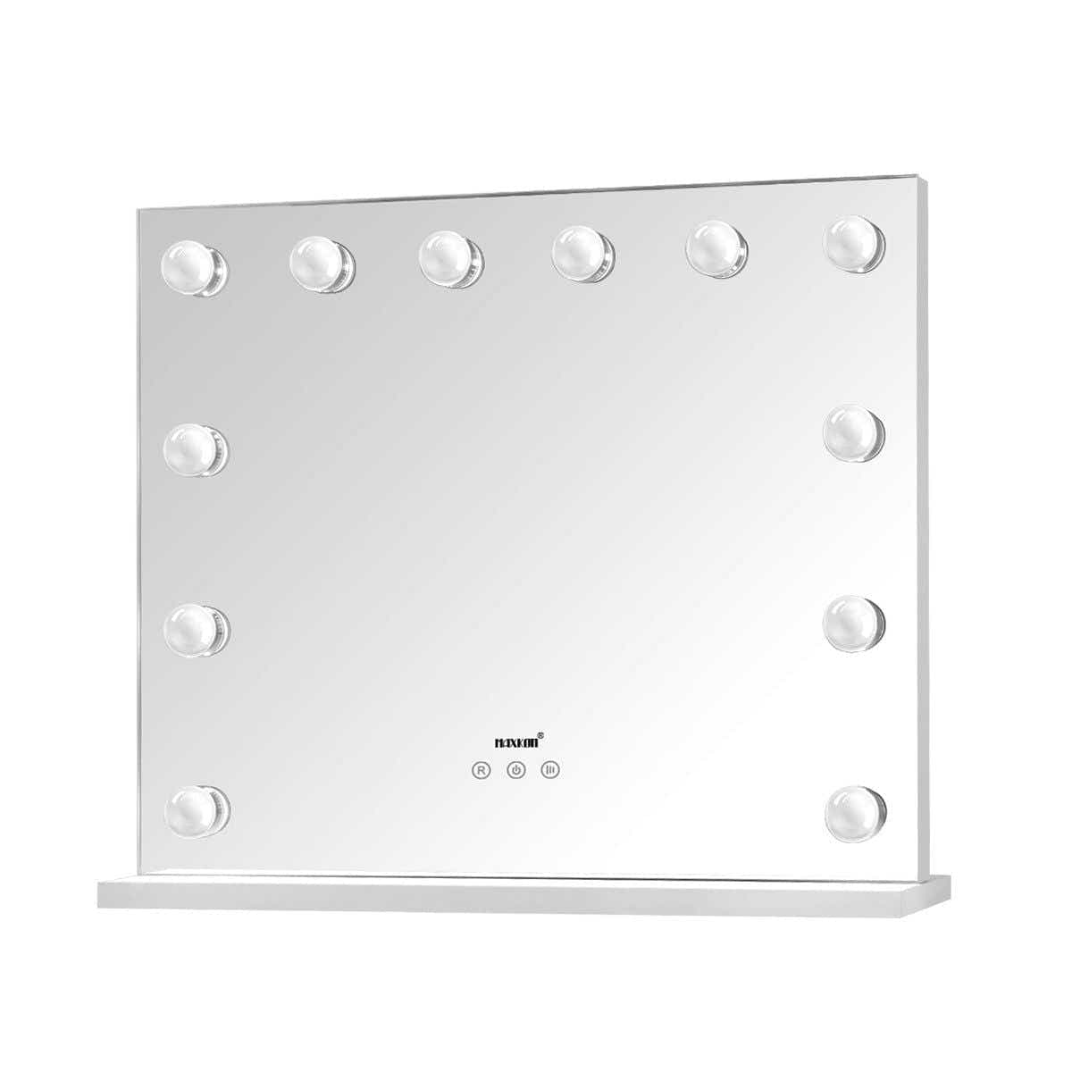 DS BD Makeup Mirror 12 LED Lights Vanity Adjustable Brightness Maxkon Hollywood