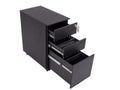 Mobile Pedestal File Cabinet - Black