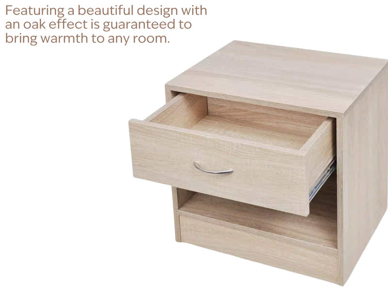 Bardalona Bedside Table Oak