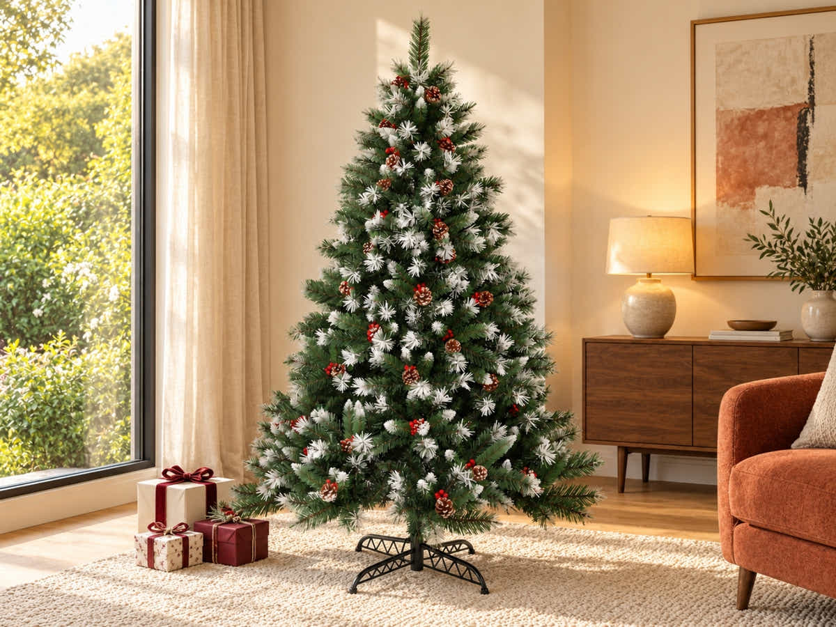 DS Christmas Tree with Red Berries - 7FT/210cm