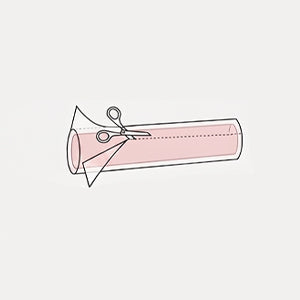 Cut outer bag — don't cut the inner vacuum bag