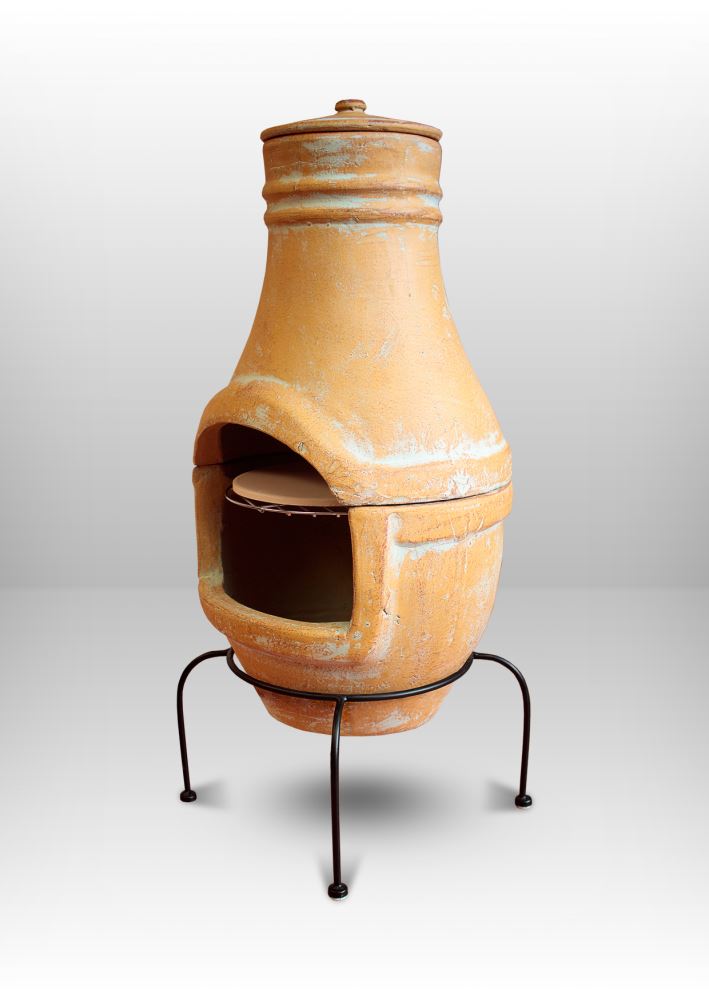 Clay Pizza Oven with Stand & Grill