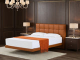 Kalyn PU Bed Frame Orange - Queen