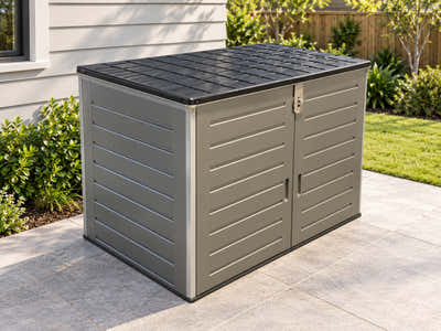 Outdoor Bin Storage Shed 1170L - Grey