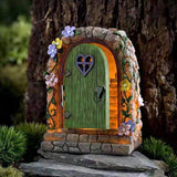 DS BS Miniature Fairy Garden Solar LED Stone Door