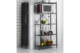 DS BS Foldable 5 Tier Kitchen Trolley Shelving Unit with Wheels