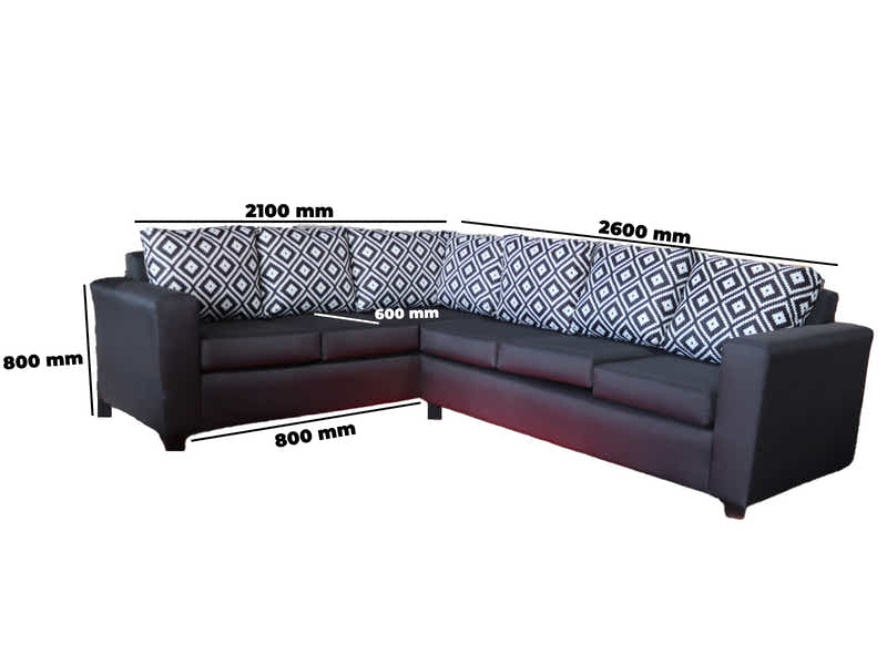 DS NZ Made Ezra Corner Sofa with Aztec Cushions