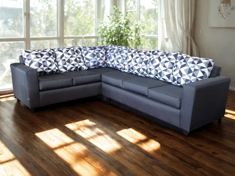 DS NZ Made Ezra Corner Sofa with Geometric Cushions