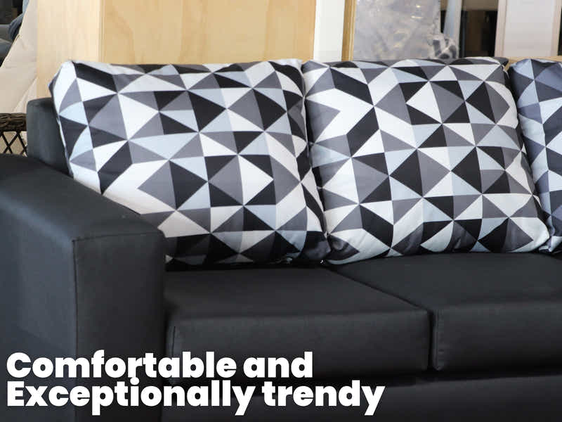 DS NZ Made Ezra Corner Sofa with Geometric Cushions