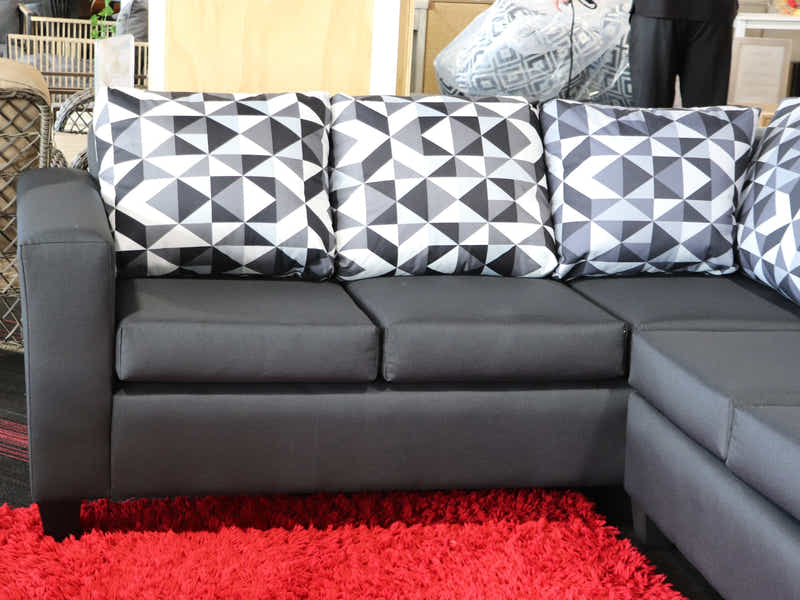 DS NZ Made Ezra Corner Sofa with Geometric Cushions