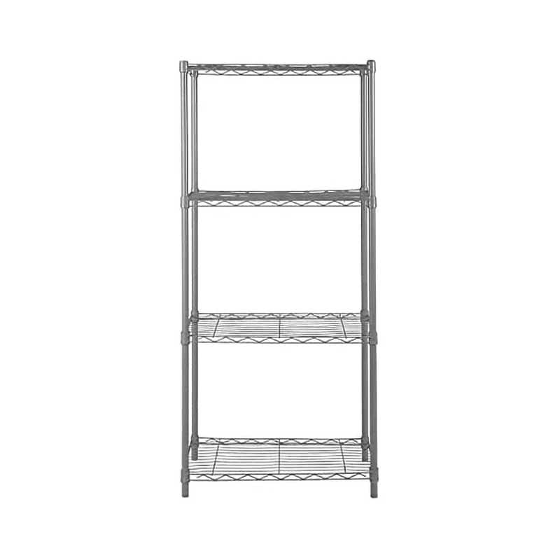DS BS 4 Shelf Wire Shelving Metal Storage Rack-Gray