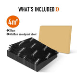 DS BD Butyl Sound Deadener Insulation Car Vibration 2.7mm Rubber 4SQM 20Pcs