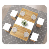 DS BD Multifunctional 5 Piece Foldable Dining Table and Chair Set Wooden Home