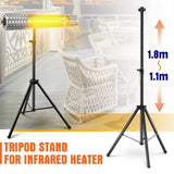 DS BD Heavy Duty Adjustable Tripod Stand for Maxkon Outdoor Infrared Heaters