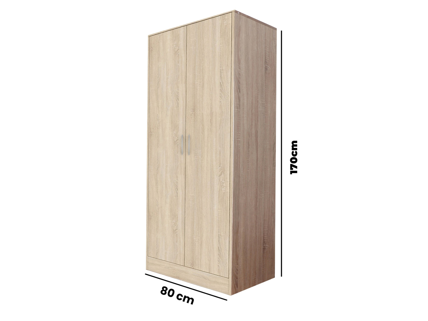 Bardalona 2-Door Wardrobe Oak