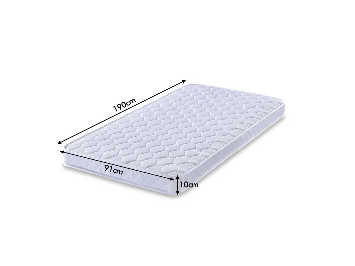 Darcy Metal Bed Frame Black & Bon10 Mattress - Single