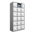 DS BD 18 Doors Metal Steel Locker Gym School Stationary Storage Cabinet White