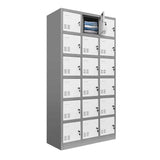 DS BD 18 Doors Metal Steel Locker Gym School Stationary Storage Cabinet White