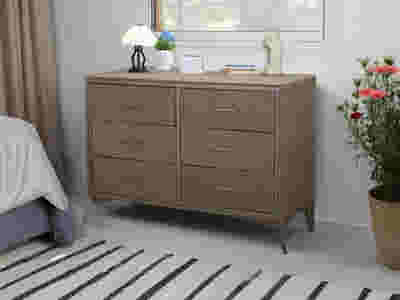 Delani 6-Drawer Lowboy - Brown