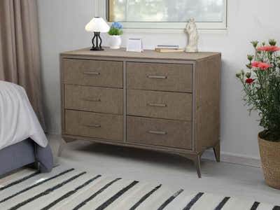 Delani 6-Drawer Lowboy - Brown