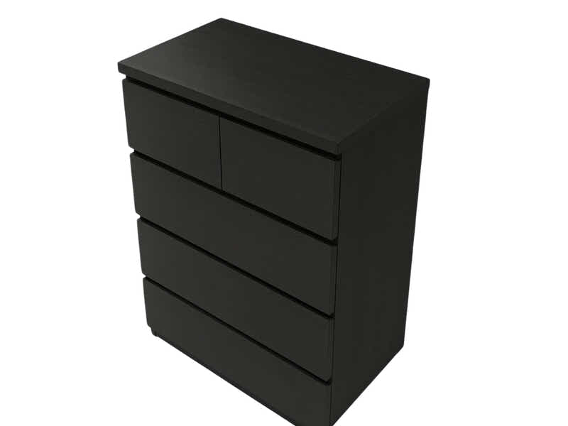 Tiko 5-Drawer Tallboy - Black Oak