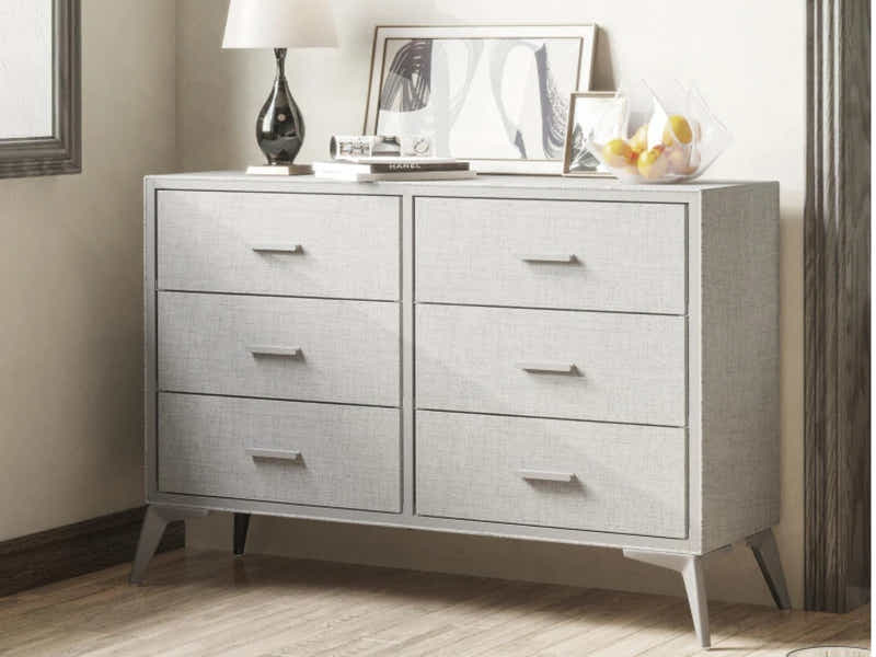 Delani 6-Drawer Lowboy - Grey