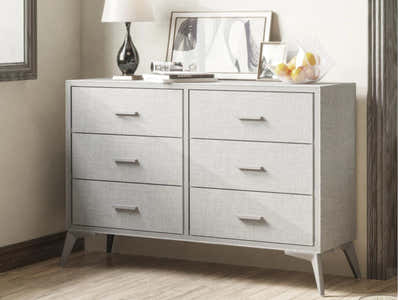 Delani 6-Drawer Lowboy - Grey