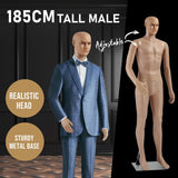 DS BD 185CM Male Mannequin Full Body Dress Form Adjustable Detachable Skin
