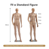 DS BD 185CM Male Mannequin Full Body Dress Form Adjustable Detachable Skin