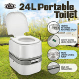 DS BD 24L Portable Toilet Camping Travel Mobile Potty White Grey 44.5x35x44cm