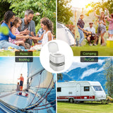 DS BD 24L Portable Toilet Camping Travel Mobile Potty White Grey 44.5x35x44cm