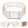 DS BD Kidbot Wooden Playpen Kids Activity Centre Foldable Fence Playard 8 Panel
