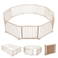 DS BD Kidbot Wooden Playpen Foldable Fence Kids Activity Centre Playard 10 Panel