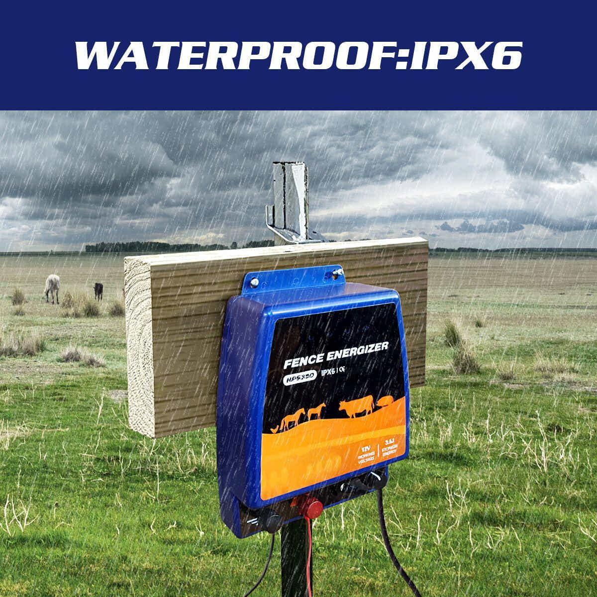 DS BD Petscene 30KM Electric Fence Energiser Charger Mains Energizer IPX6 3.5J