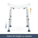 DS BD Adjustable Shower Chair Seat Bath Stool Bench Assist Grab Bar Aid Elderly