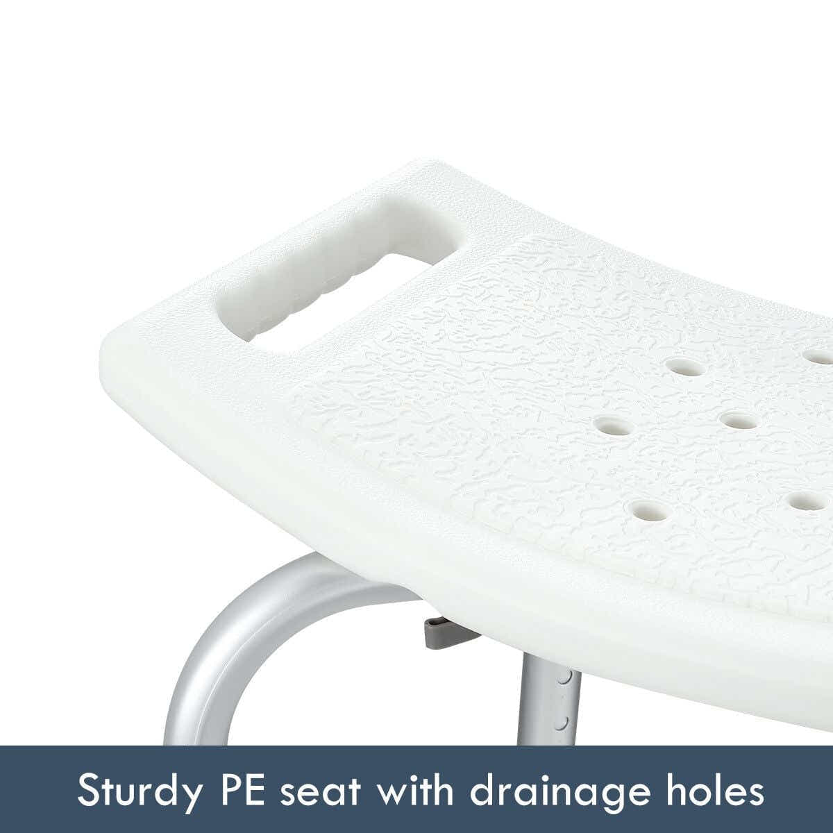 DS BD Adjustable Shower Chair Seat Bath Stool Bench Assist Grab Bar Aid Elderly
