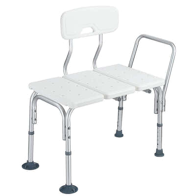 DS BD Adjustable Shower Chair Bath Seat Stool Medical Tub Transfer Bench Armrest