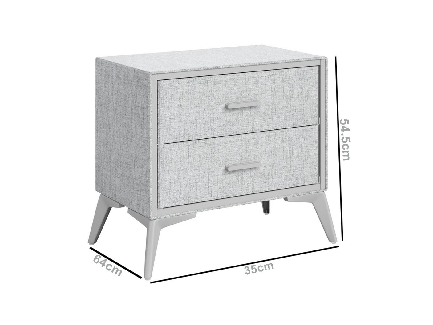 Delani Bedside Table Grey