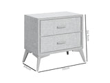 Delani Bedside Table Grey