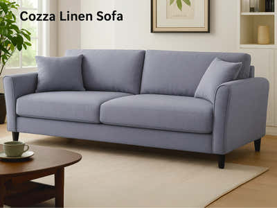 Cozza Linen Sofa - Grey