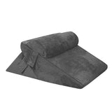 DS BD Bed Wedge Pillow Set Triangle Cushion Memory Foam Back Adjustable Gray