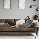 DS BD 4 Pcs Wedge Pillow Set Memory Foam Bed Cushion Support Adjustable Gray