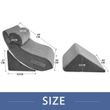 DS BD 4 Pcs Wedge Pillow Set Memory Foam Bed Cushion Support Adjustable Gray
