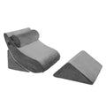 DS BD 4 Pcs Wedge Pillow Set Memory Foam Bed Cushion Support Adjustable Gray