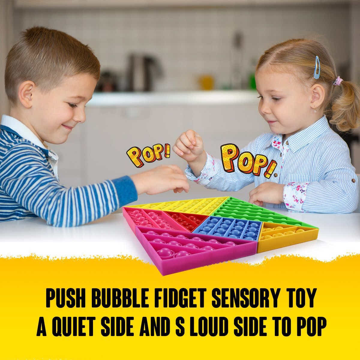 DS BD Push Pop Bubble Fidget Tangram Sensory Anxiety Stress Relief Adults Kids