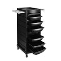 DS BD Salon Storage Tool Cart Hairdressing Rolling on Wheels 7 Tiers 6 Trays